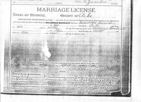 Pike County Missouri Marriages - Snead-Headrick